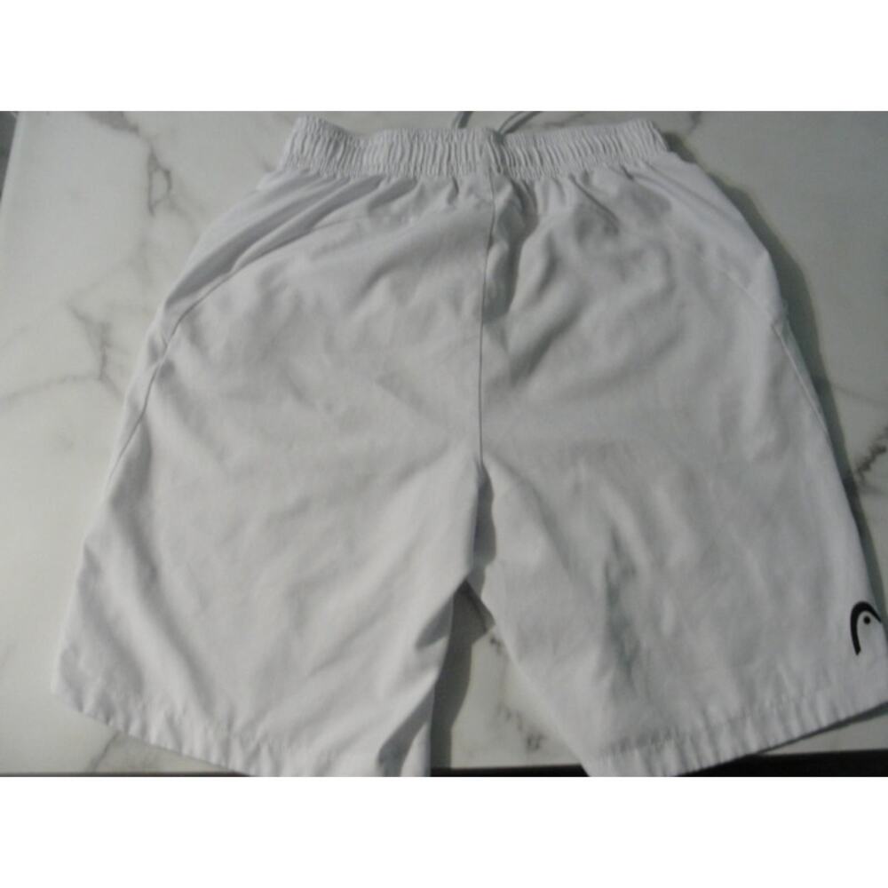 HEAD Mens Tennis Athletic Shorts White Size Small S Pocket Gym Activewear